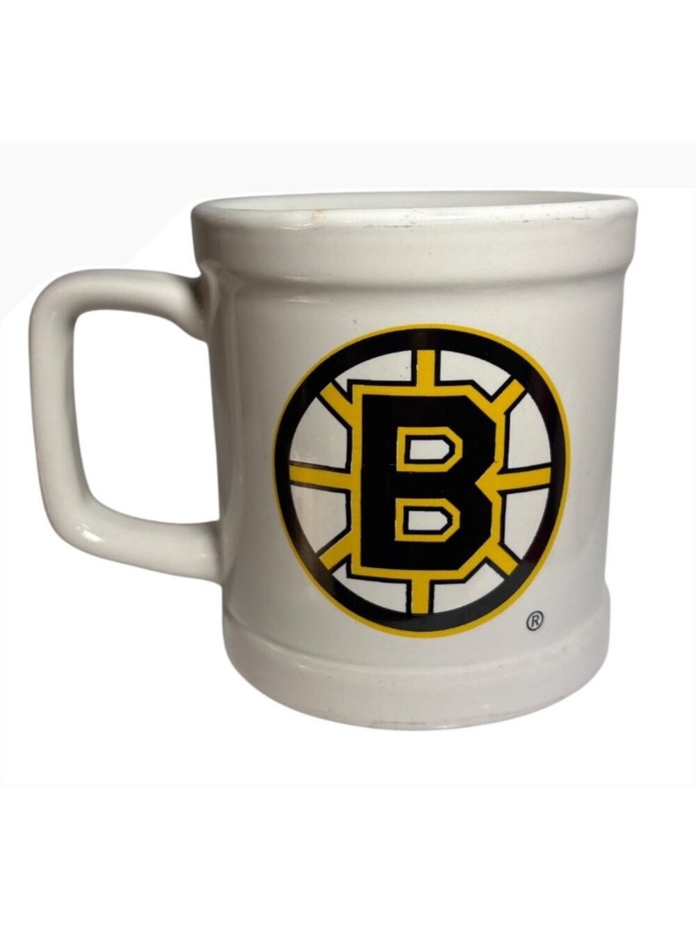 Boston Bruins Ceramic Coffee Mug 10 Oz NHL Logo White & Yellow